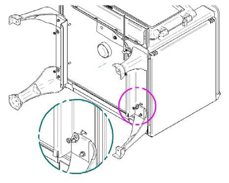1.1.1 Pedestal or leg kit assembly We suggest assembling the leg kit or pedestal before positioning the stove. See table 1.1.1 below: 1- Unscrew the bolts in order to remove the 2 steel supports.