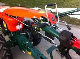 one trailer and one rotating digging machine and