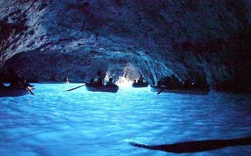 BLUE GROTTO ONE OF THE SEVEL NATURAL WONDERS OF EUROPE The price to visit the grotto is 13,50pp and includes the entry tickets to the grotto and a row boat ride to access the cave.
