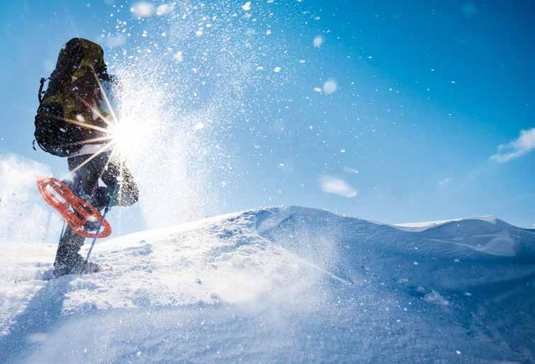 MOVING SLOWLY, ENJOYING MORE A SNOW- SHOEING PARADISE AROUND THE THREE PEAKS Those who get involved in snowshoeing will discover the untouched winter landscape, and be rewarded with the most