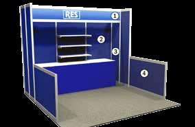 Exhibit Rental Hardwall Packages RES Hardwall Booth Packages Include - Per 10' Display Note: Electricity is not included in
