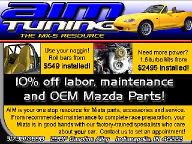 .. "We have the full line of Mazda Miata accessories!" Looking for MazdaSpeed Parts?