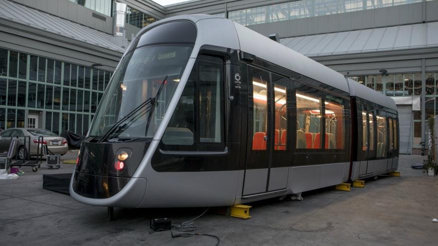 The nonprofit Friends of the Brooklyn-Queens Connector revealed a life-size prototype of the streetcar at the Brooklyn Navy Yard, which is expected to add 10,000 new jobs over the next three years,
