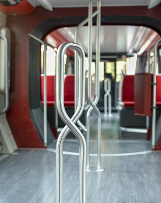 7-feet-wide BQX model revealed Monday consisted of two articulated cars, including one for the driver, that are similar to Select Bus Service buses to allow for additional straphangers.