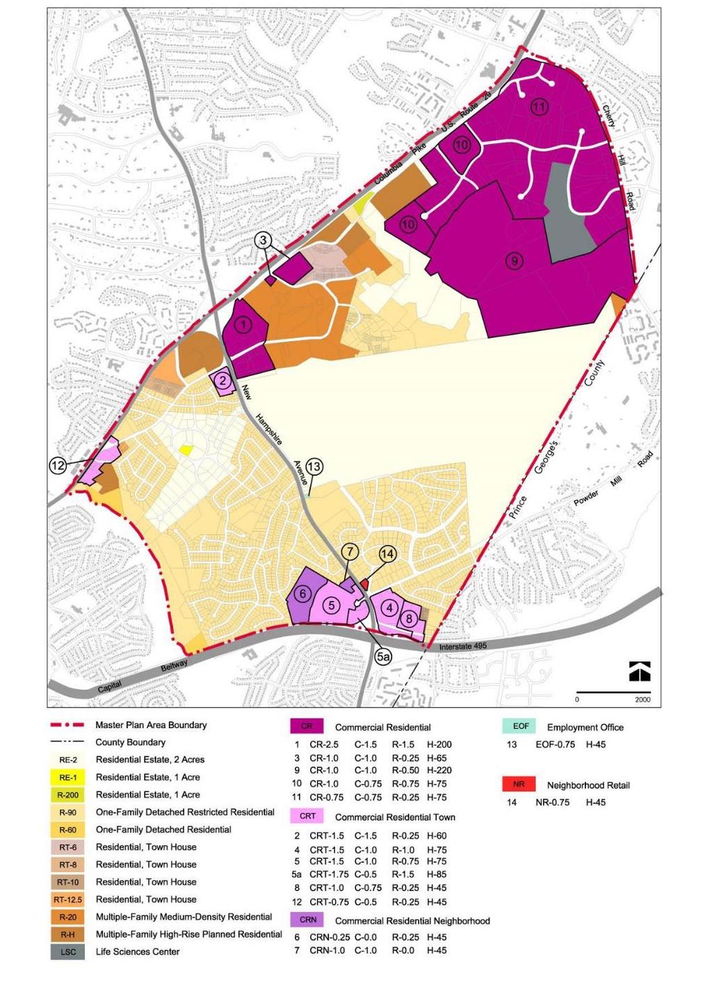 Commercial/Residential zoning to properties adjacent to those strip areas.