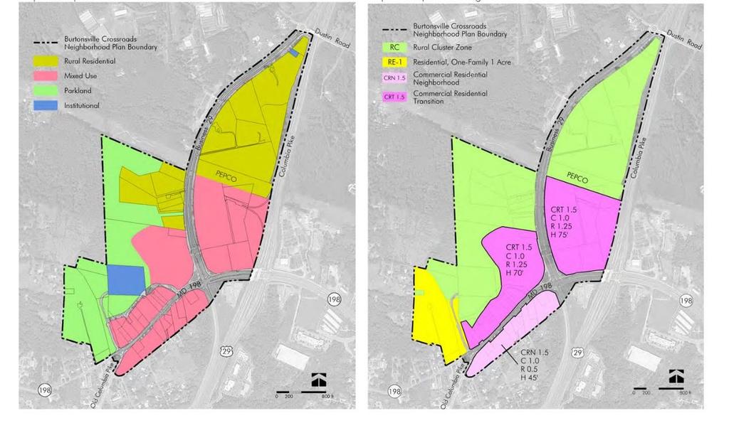Figure 3 Burtonsville Crossroads Neighborhood Plan - Proposed Land Use and Zoning 1.