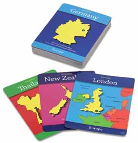 fun! Fifty jumbo-sized cards have countries or states on one side and capitals