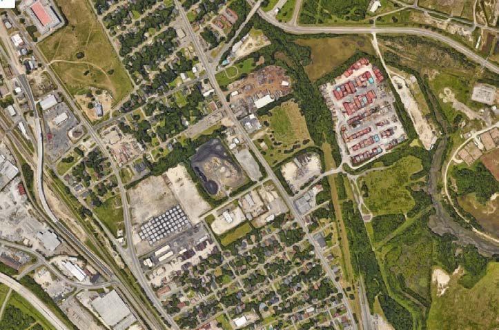 Site Aerial Area to be benefitted by rail line extension. Expected to become new port terminal. Clement Ave. Spruill Ave. = 2,2 VPD Spruill Ave.