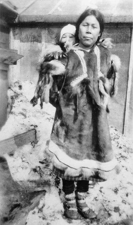18 Elizabeth Bernhardt Pinson Agnes Bernhardt (Ouiyaghasiak), Teller, Alaska, 1928. life, except when we children got sick or hurt. Then she might as well have been sick herself.