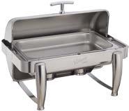 pan and keeps table surface dry Includes food pan, water pan and fuel holder(s) Stackable Qty Bk: 1 $238.