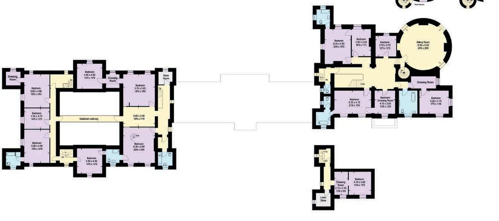 Approximate Gross Internal Floor Area Norris Castle: 2,452 sq.m. or 26,393 sq.ft.