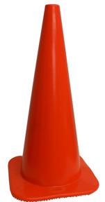 SAFETY CONES TC18 Red/orange with black base Lightweight, durable flow molded PVC