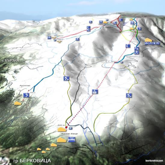 Another lift will connect the village Barzia with the peak Shtarkovitsa. The last two lines will be used if bad weather conditions prevent the use of the first two.
