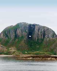 This part of the coast is rich in local lore with stories including the legend of the Seven Sisters, a picturesque row of peaks, and the myth about how the arrow from Hestmannen s bow formed the hole