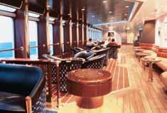 With her light and delicate interior, Norwegian artists have created a unique and distinct environment on board.