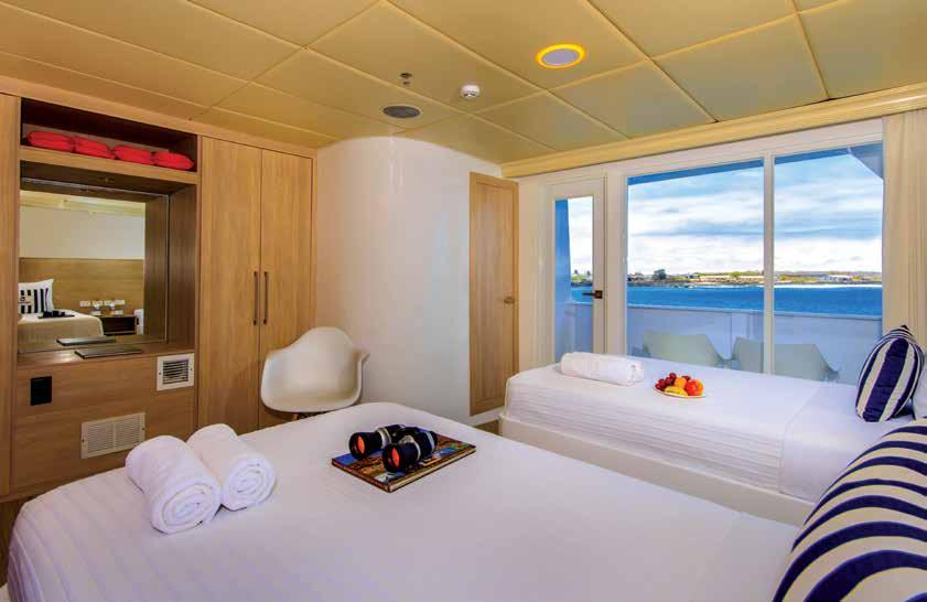 TREASURE OF GALÁPAGOS Seeing the Galápagos Islands on board the 9-suite Treasure of Galápagos goes beyond traditional cruising and allows you a truly intimate experience with a maximum of 16 guests.
