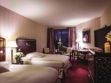 41 rooms and suites have private terraces, some offering stunning views of the Eiffel Tower.