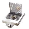 Durable stainless steel barbecue frame and rust resistent porcelain coated cast iron cooktop.