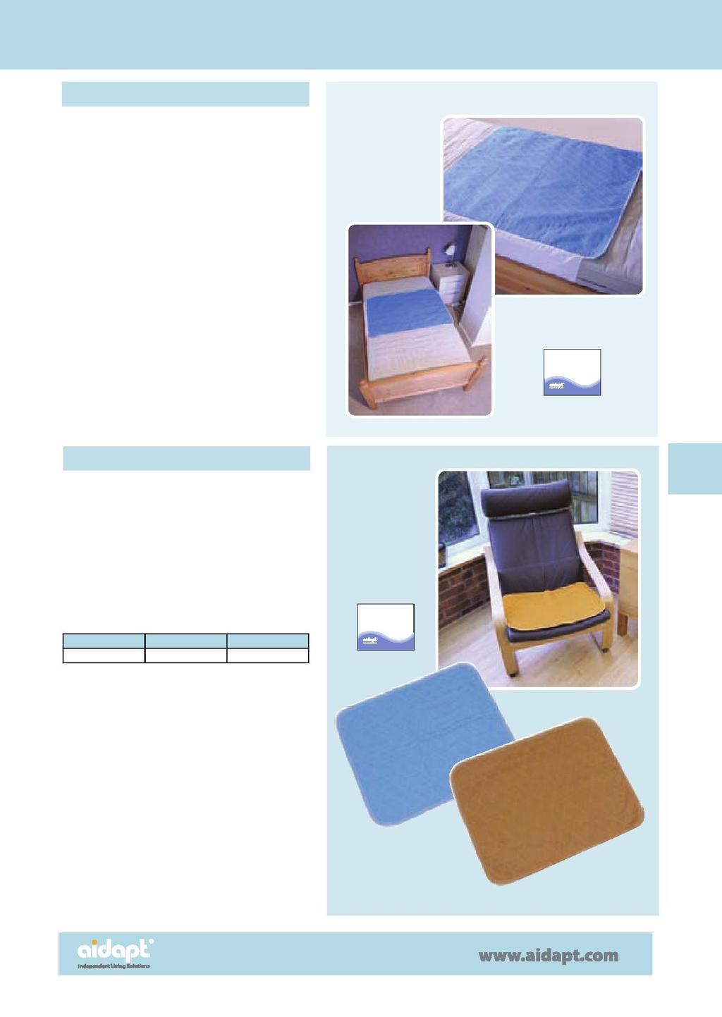 Incontinence Washable Bed Pad VM842B A more eco-friendly option than disposable bed pads Attached 'wings' fold around the mattress for a secure fit Soft, breathable top layer with a non-slip,