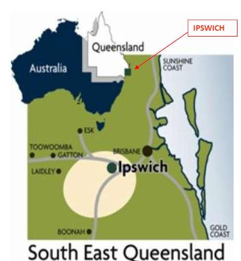 City of Ipswich Strategic gateway to the western corridor of South East Qld Comprises an area of 1,089kms² At its closest point within 18km of Brisbane CBD Most of