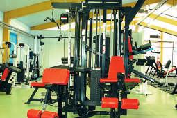 exercise with your family and friends at the club gymnasium or