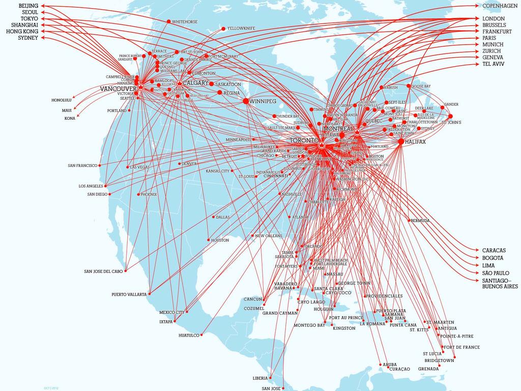 Building on a Powerful Global Network Air Canada Routes Winter 2012-13 178 Direct Destinations: 59 in Canada 56 in the