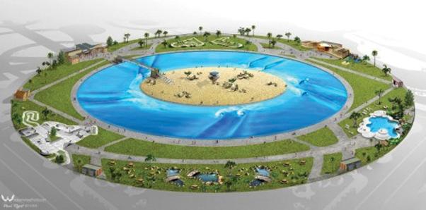 development will be a huge public swimming pool and public park land with ample parking provided.