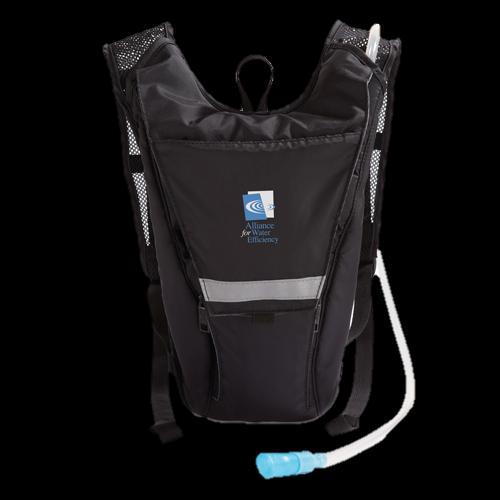 Has a 1 liter capacity bladder. 7"W x 12.75"H x 2"D. The Quench hydration pack is ready for anything.