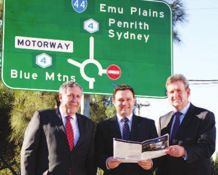 M4 LEONAY UPGRADE NSW Premier and Minister for Western Sydney Barry O Farrell, Roads Minister Duncan Gay and Penrith MP, Stuart Ayres visited the exit ramp on the M4 at Russell Street, which has been