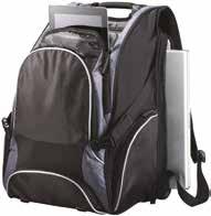Spacious main zippered compartment includes multiple slash pockets, a nylex-lined dedicated ipad/ tablet pocket, removable sport techtrap and zippered top media pocket