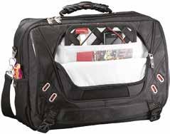 MM1002 - Marksman Odyssey Briefcase Exclusive design briefcase is made from tarpaulin and 420D nylon material and is suitable for 15.4 inch laptops with tablet sleeve.
