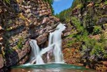 Then, on to scenic WATERTON LAKES NATIONAL PARK with a photo stop at Cameron Falls.