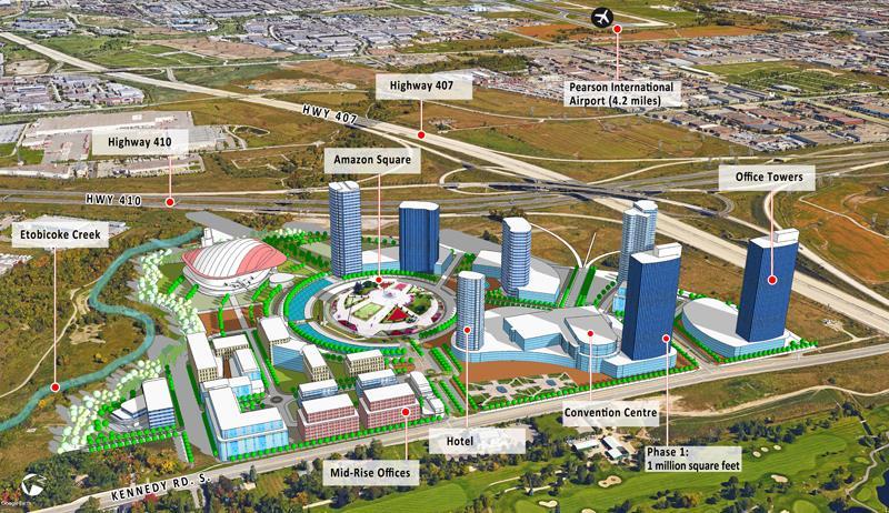 The PowerAde Site: Future Uptown Brampton In addition to attracting economic activity in key economic sectors, a major tourist attraction has the potential to draw on over 7 million people living in
