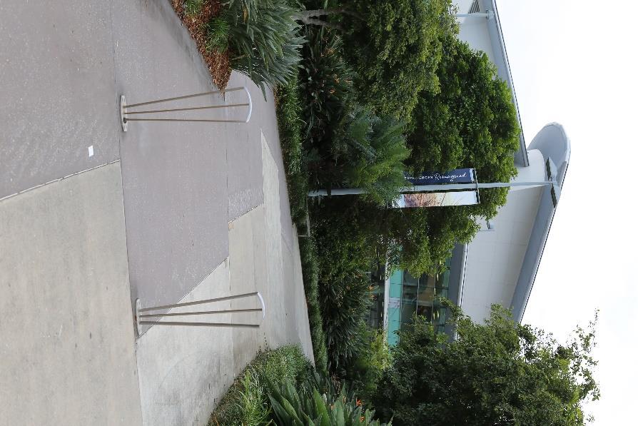 It should be noted that when approaching the Centre s main entrance via this ramp, the main driveway
