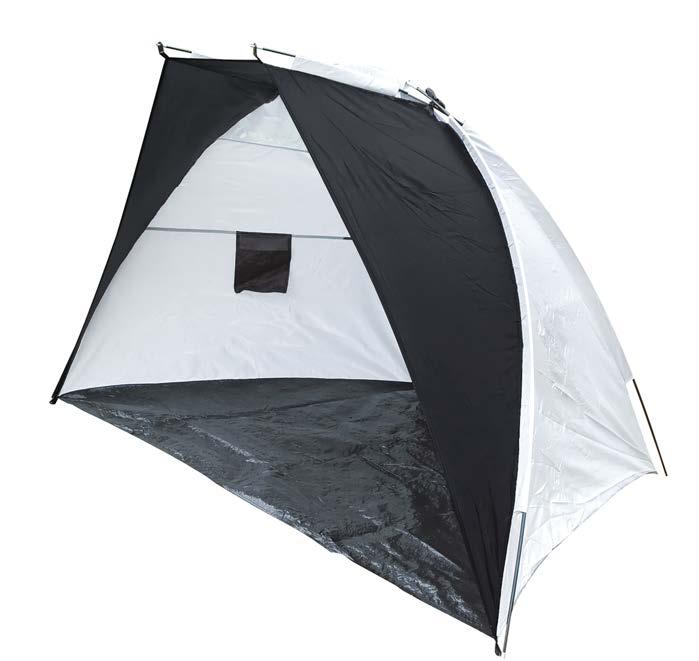 Beach Tent 170T polyester with PU coating and sun reflective contrast