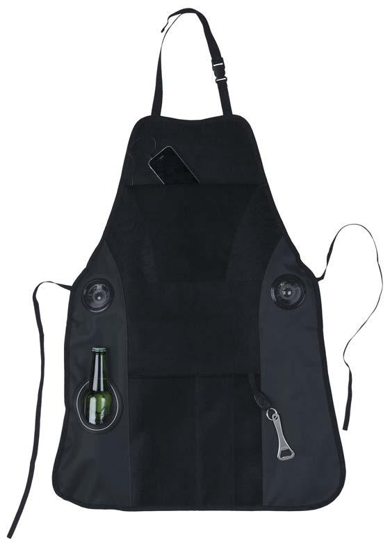 apron includes side panels with built in speakers.