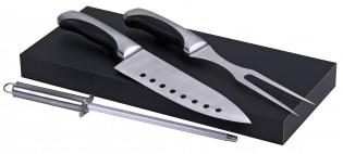 Carving Set This 3 piece stainless steel carving set is a must