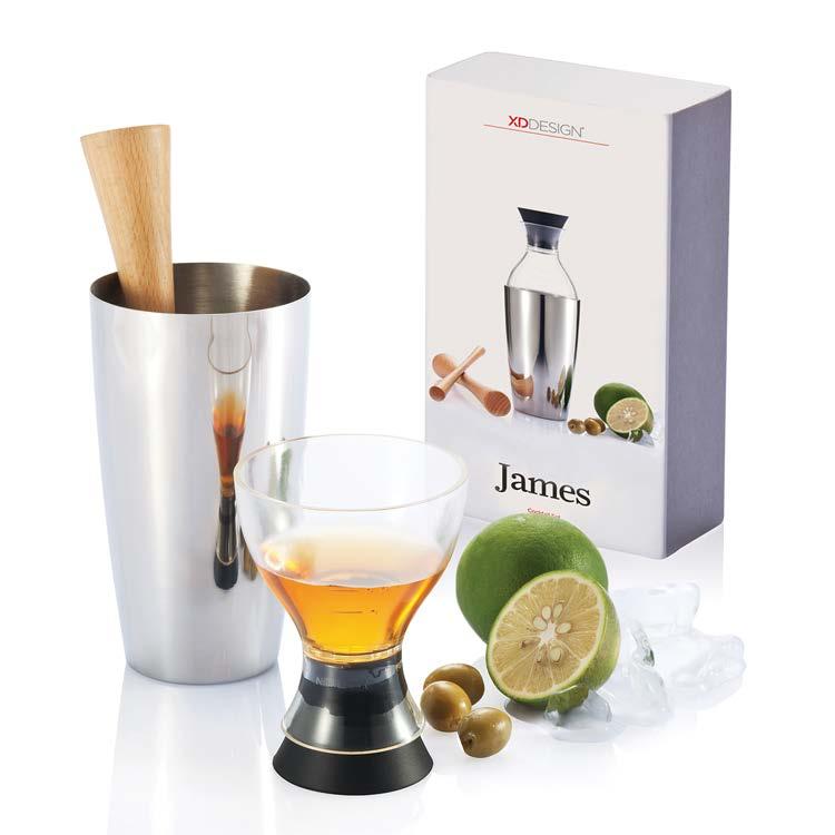James Cocktail Set A stunning cocktail shaker complete with