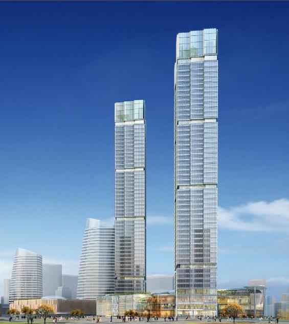 Property Details Tallest Twin Towers In Shanghai, With 270-degree Panoramic View Of Shanghai Bund And Lujiazui CBD Location 55 Haimen Road, Hongkou, Shanghai Description Twin 50-storey Grade A office