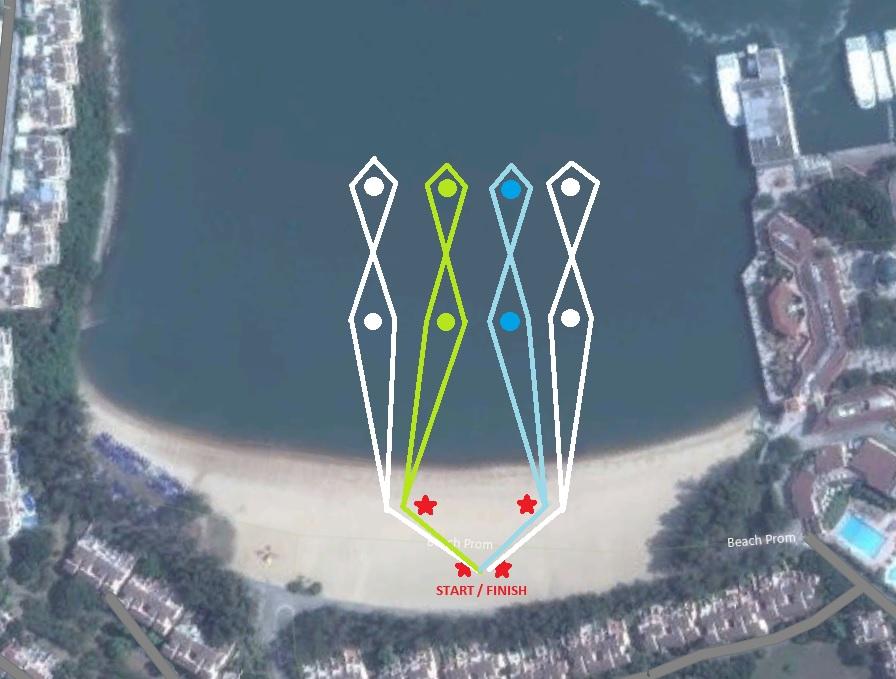 II. Racing Event Details 1 Event Format The Coastal Rowing Beach Sprints will be held with up to four lanes and a beach finish format at Discovery Bay Beach. Distance of all the races is about approx.