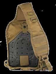popular tablets MOLLE webbing platform on front and shoulder strap for adding pouches and gear 8''W x 5.5''D x 11.5''H 1.6 LBS (25.