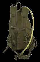 waist strap with quick-release buckle Touch-fastener name strip on upper pocket MOLLE