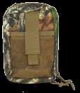 Drawstring closure on top to secure bottle Reinforced MOLLE attachment points 600 Denier polyester construction