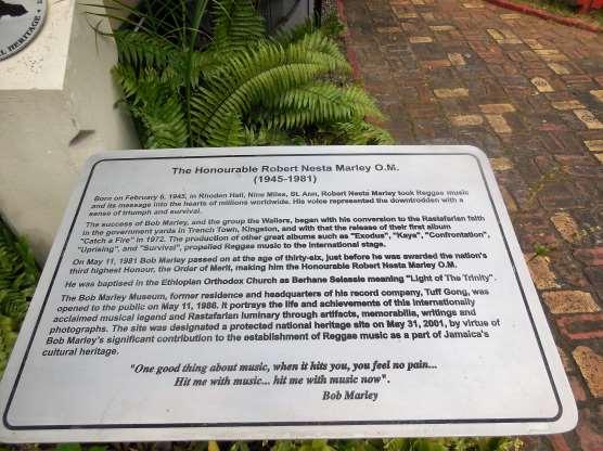 The Honourable Robert Nesta Marley O.M. (1945-1981) Born on February 6, 1945, in Rhoden Hall, Nine Miles, St.