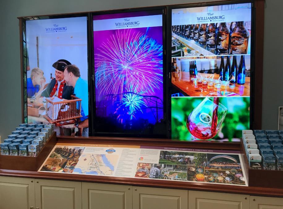 centers East Coast Gateway Visitor Center displays and digital panel displays