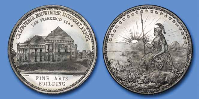 SH 7-21: Lauer Fine Arts Building SCD SH 7-21 AL SH 7-21: Lauer, the Nuremberg German diesinking firm, produced a set of six aluminum medals depicting an exhibition building on the obverse with a