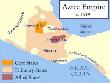 Aztec Government Triple Alliance with Texcoco and Tlacopan 38 provinces Emperor