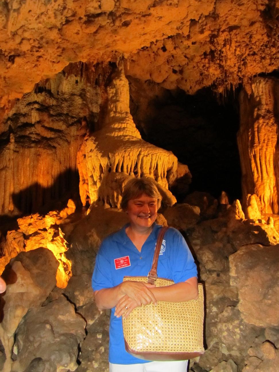 As you move throughout the cave, there are the standard stalactites and stalagmites, but there are also representations of