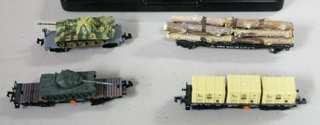 Doug Liefeld brought in the following N scale models: 1. Two flat cars with WWII tanks 2.