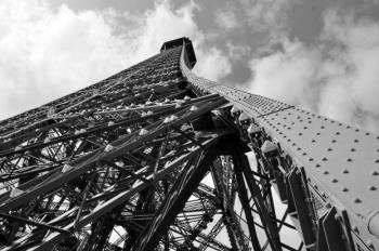 Eiffel tower a mass of steel and rivets.